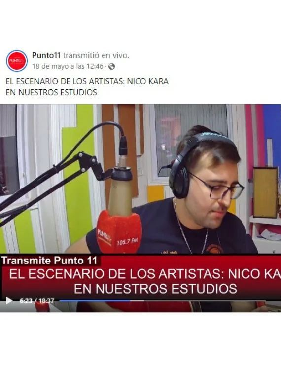 captura de la nota hecha al artista